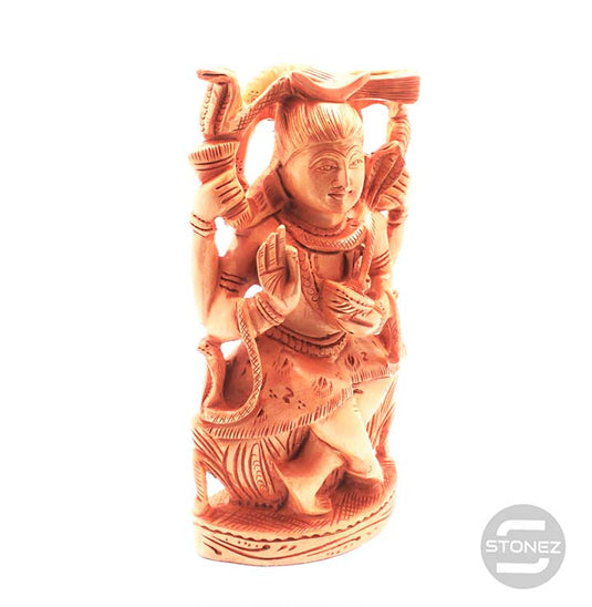 600301598 Figura Shiva Tallada A Mano En Madera 21x10x6 CMS aprox