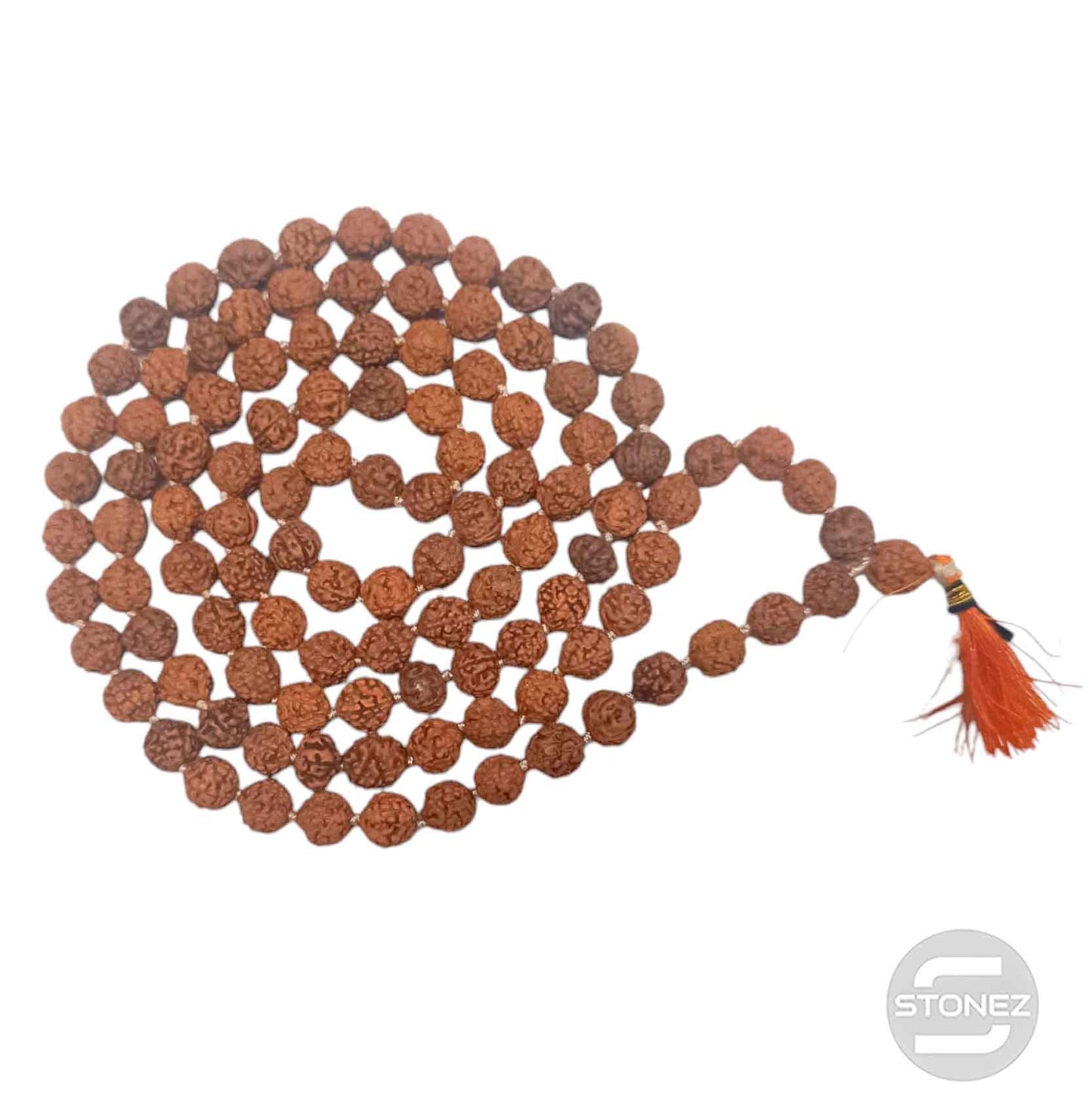 600301602 Japa Mala 108 Cuentas Rudraksha Bola 8 mm