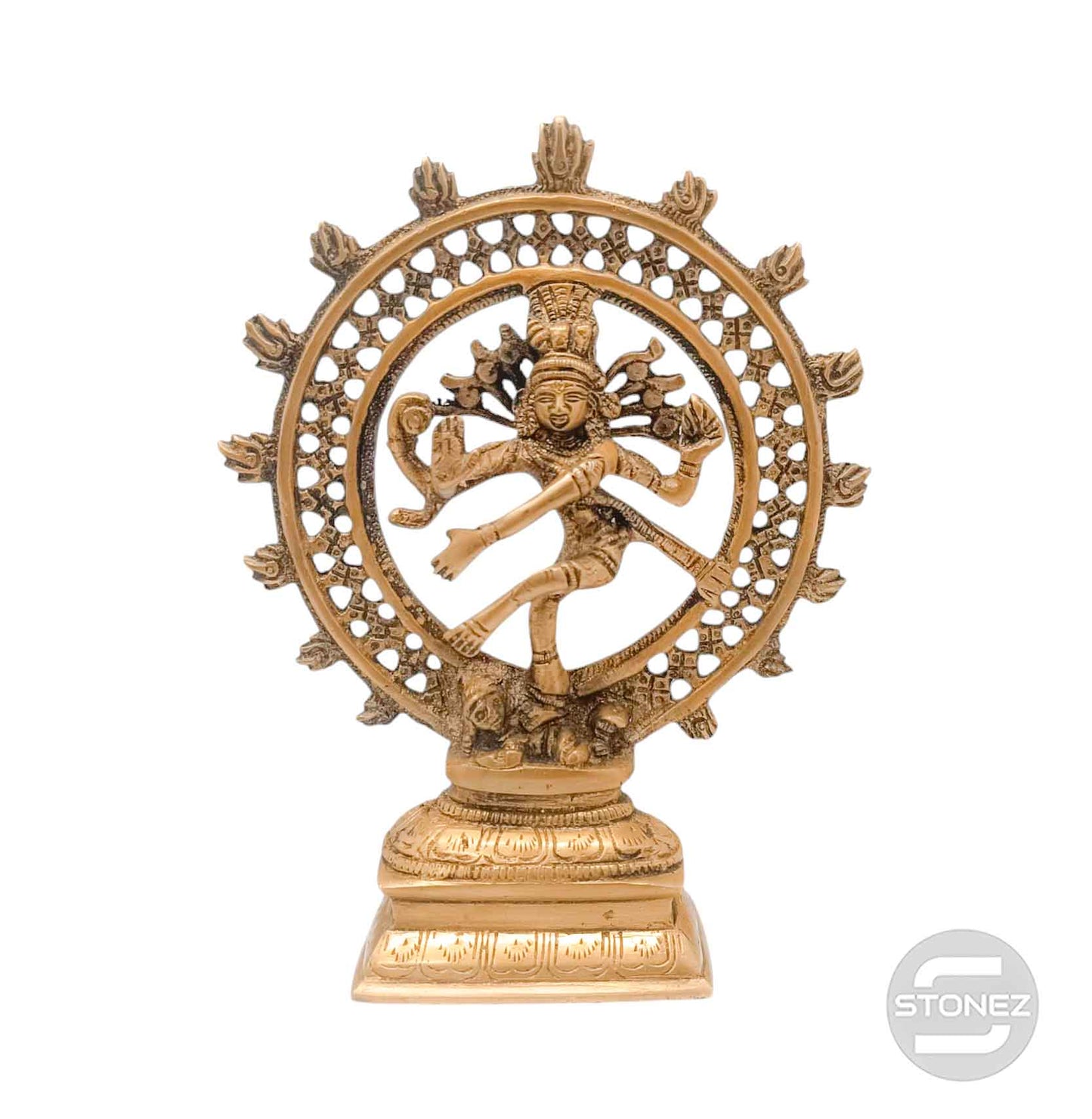 600302998 Figura En Latón Shiva (Natraj)  20x17 Cms y 1050 Gramos Aprox
