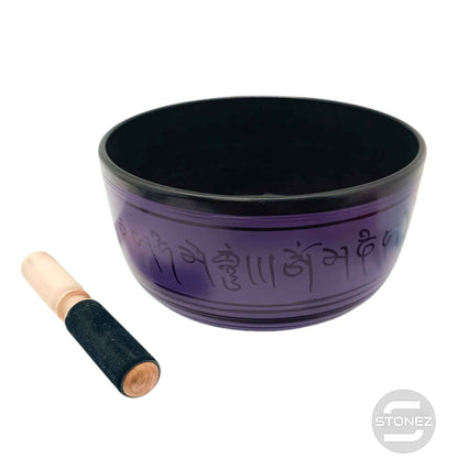 600303004 Cuenco Tibetano 4 Metales 22 Cms Aprox Color Morado
