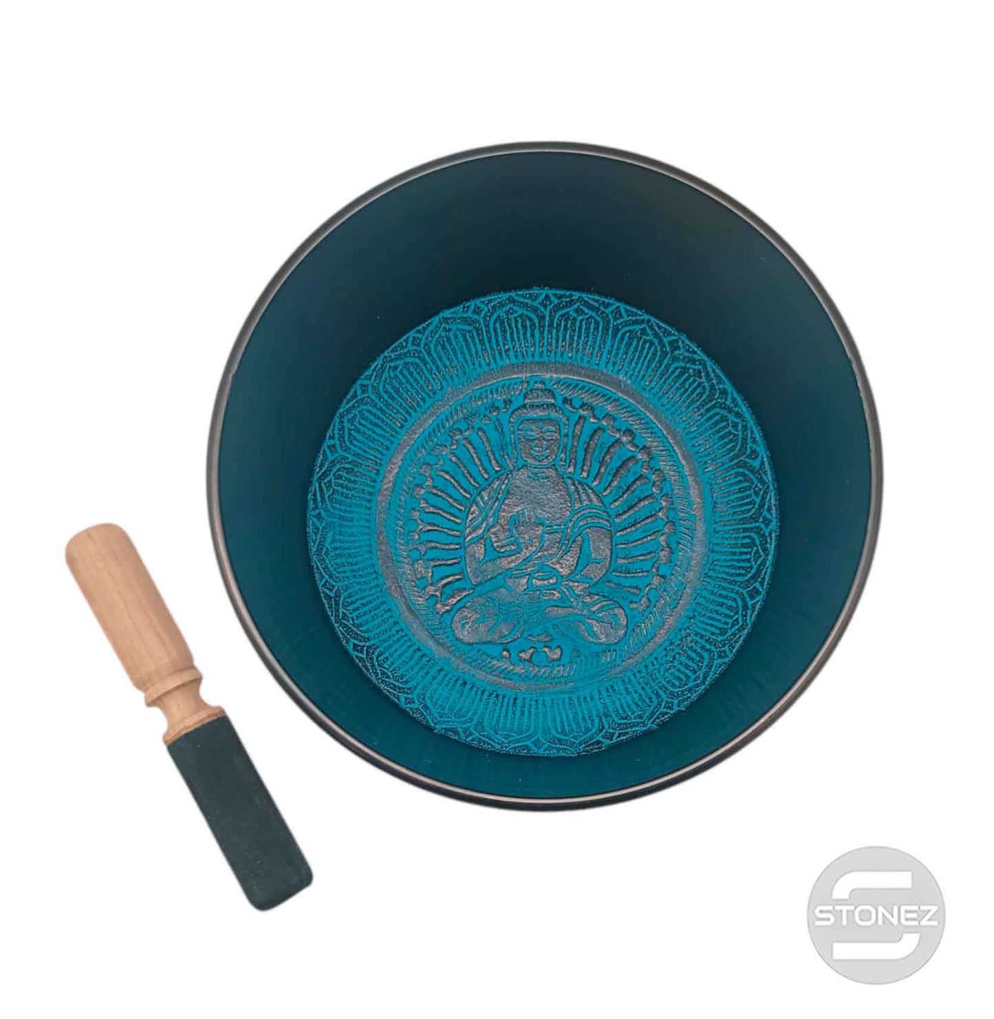600303004 Cuenco Tibetano 4 Metales  22 Cms Aprox Color Azul