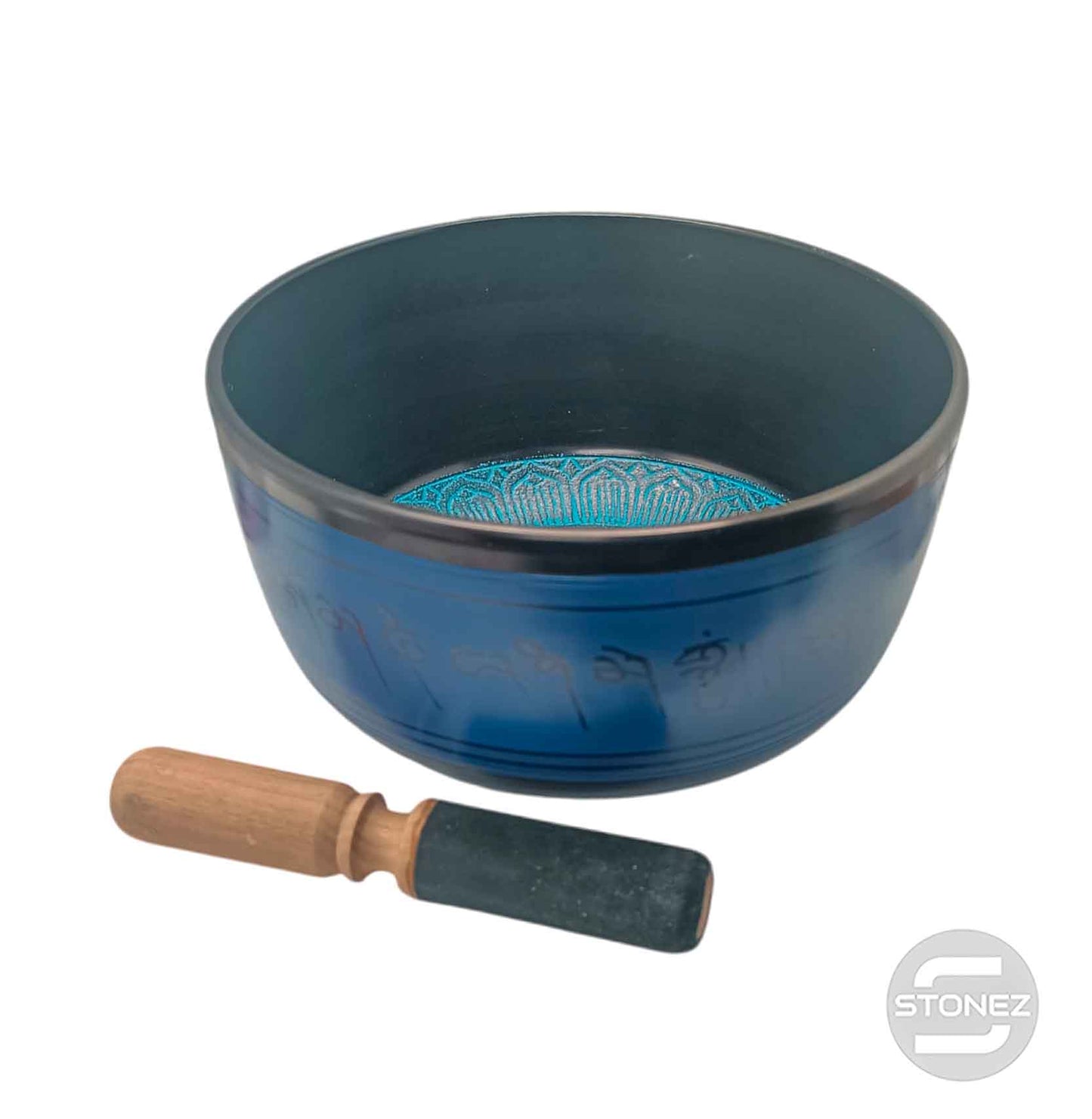 600303004 Cuenco Tibetano 4 Metales  22 Cms Aprox Color Azul