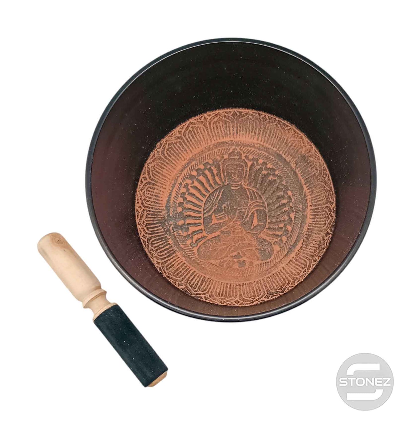 600303004 Cuenco Tibetano 4 Metales  22 Cms Aprox Color Naranja