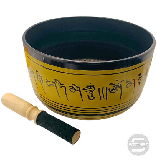 600303007 Cuenco Tibetano 4 Metales  25 Cms Aprox Color Amarillo