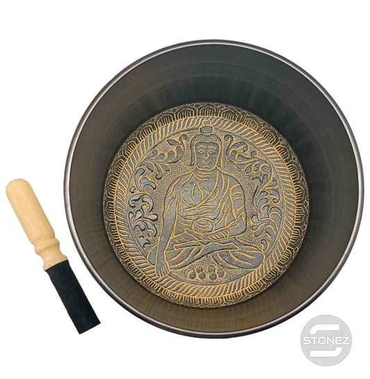 600303007 Cuenco Tibetano 4 Metales  25 Cms Aprox Color Amarillo