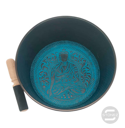 600303007 Cuenco Tibetano 4 Metales 25 Cms Aprox Color Azul
