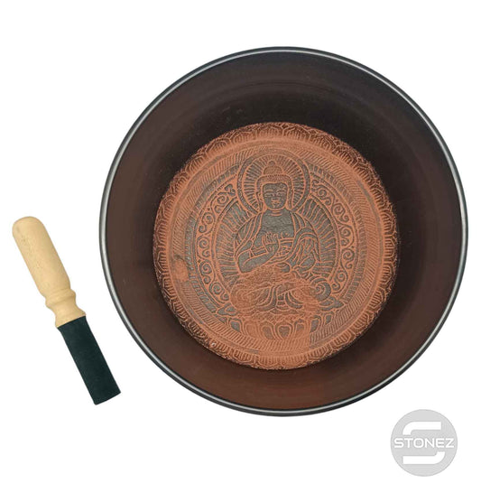 600303007 Cuenco Tibetano 4 Metales  25 Cms Aprox Color Rojo Naranaja