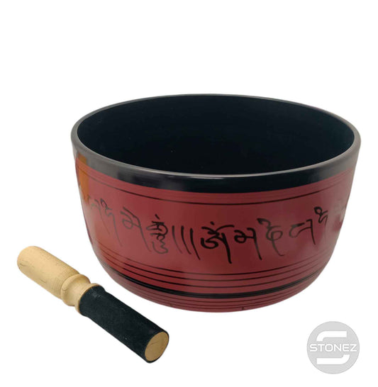 600303007 Cuenco Tibetano 4 Metales  25 Cms Aprox Color Rojo