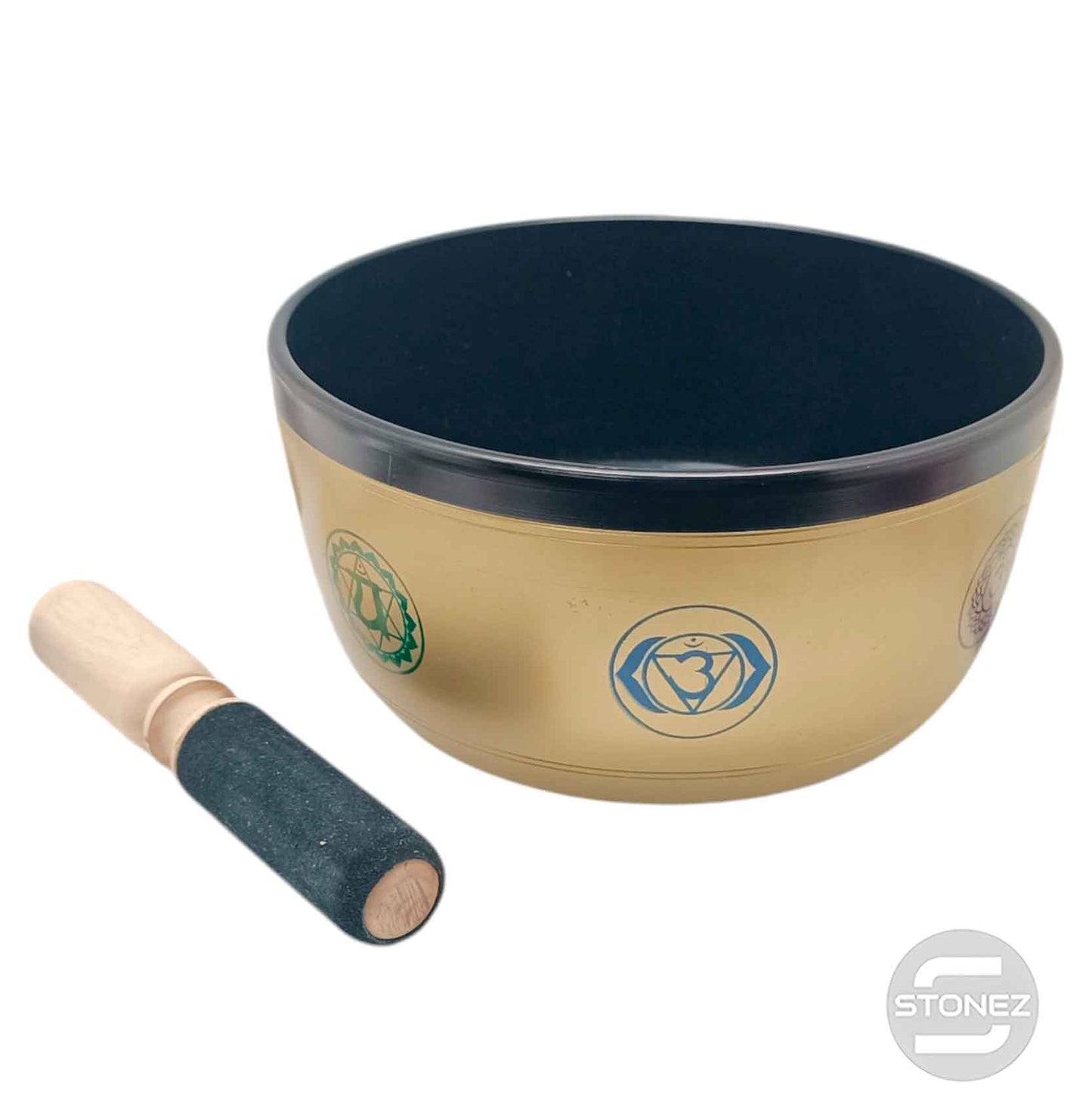 600303011 Cuenco Tibetano 4 Metales 20 Cms Aprox Color Dorado ( El grabado y Color Del Interior Puede Variar )