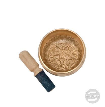 600303027 Cuenco Tibetano 4 Metales 11 Cms Aprox Color Dorado Grabado Metraton