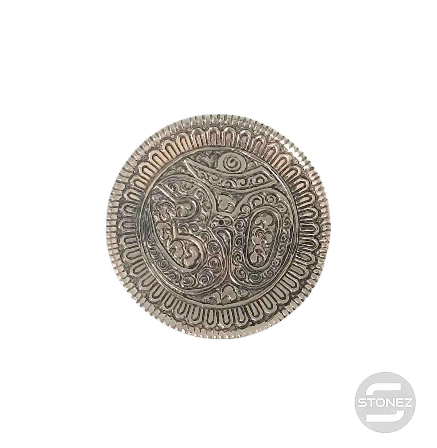 600303070-04 Porta Incienso De Metal Simbolo Om 8,5 Cms Aprox