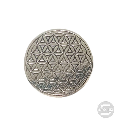 600303070-06 Porta Incienso De Metal Flor De La Vida 10 Cms Aprox