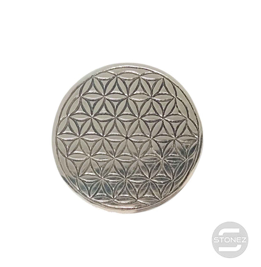 600303070-06 Porta Incienso De Metal Flor De La Vida 10 Cms Aprox