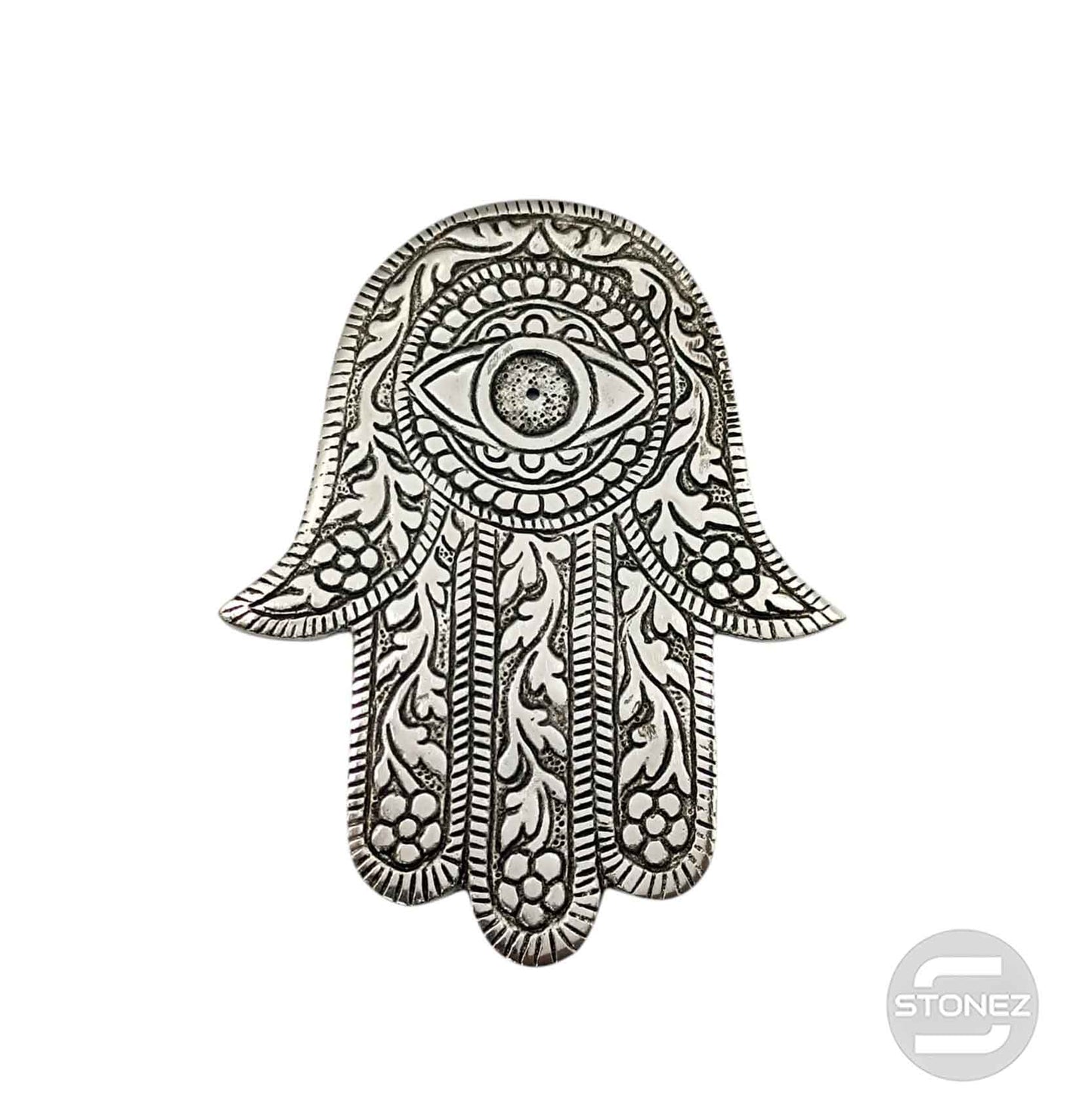 600303252-06 Porta Incienso Metal Mano 12 Cms Aprox