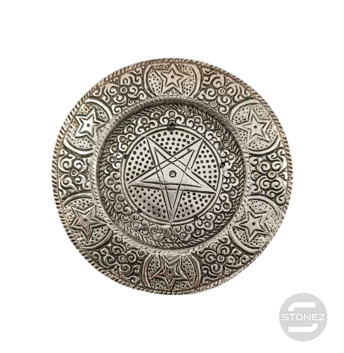 600303252-09 Porta Incienso Metal Pentagrama 12 Cms Aprox