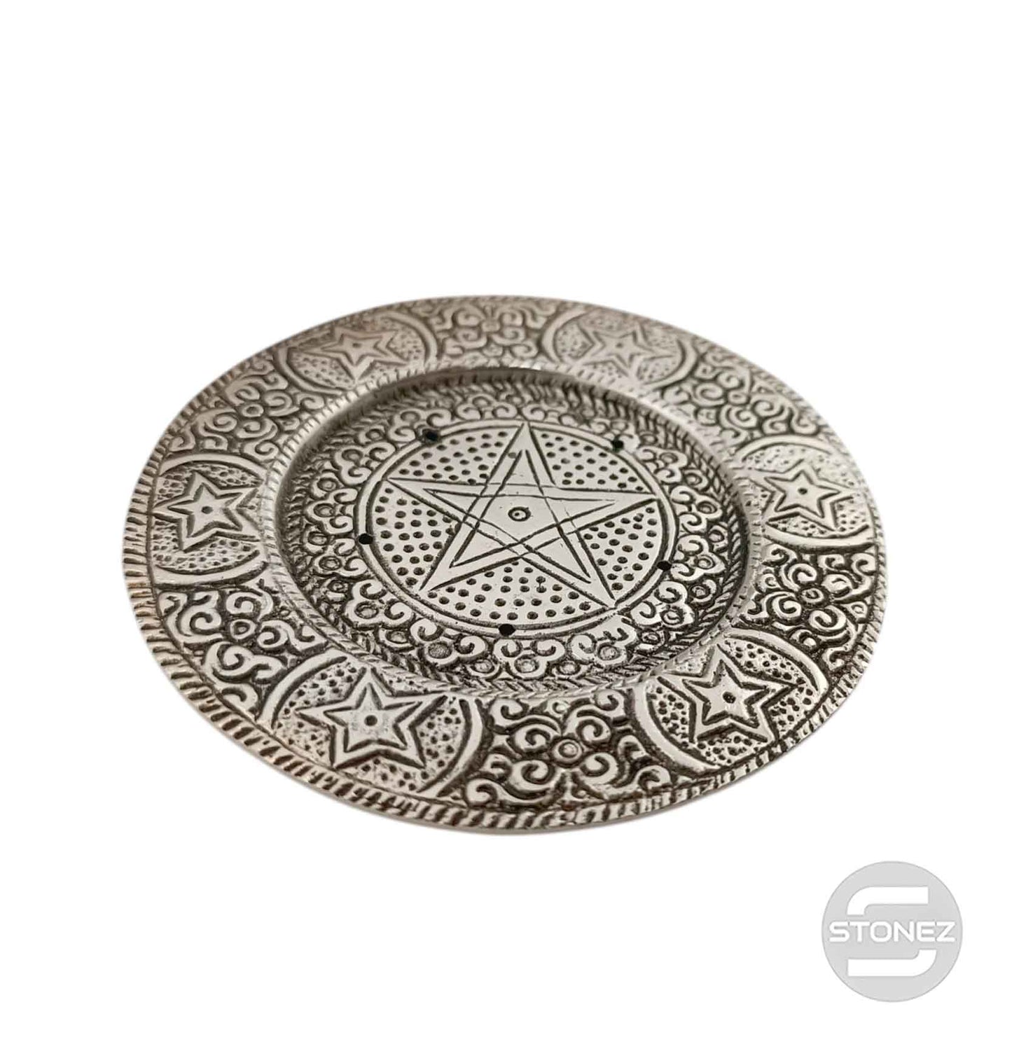 600303252-09 Porta Incienso Metal Pentagrama 12 Cms Aprox