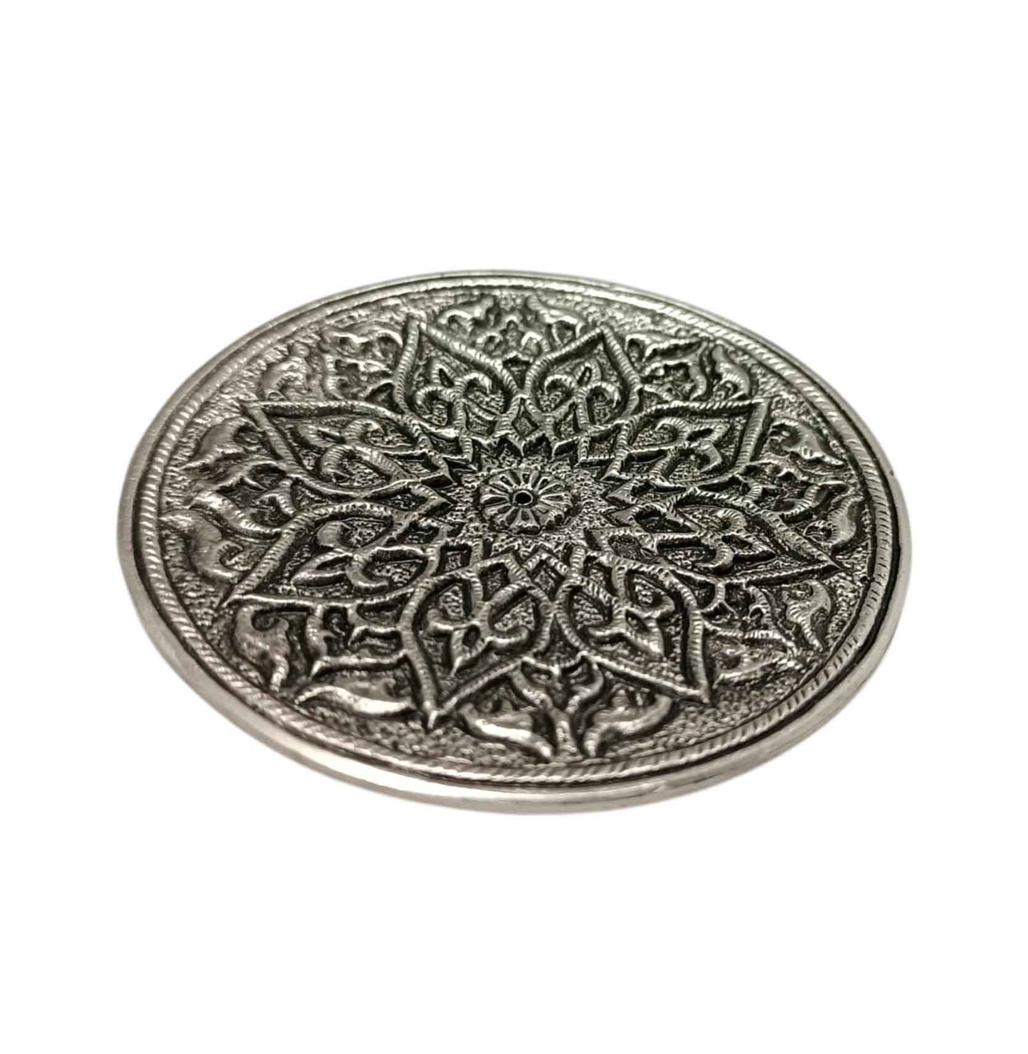 600303252-07 Porta Incienso Metal Mandala 11 Cms Aprox