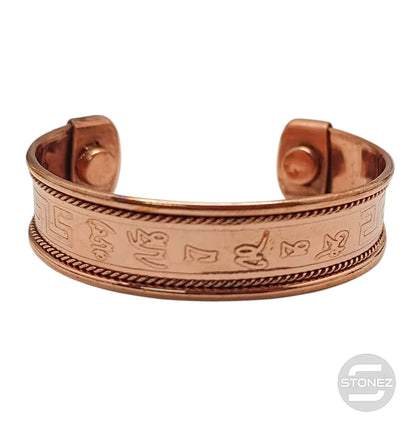 600303302-03 Pulsera Cobre Con Imán Grabado Om Mani Padme Hum - stonez