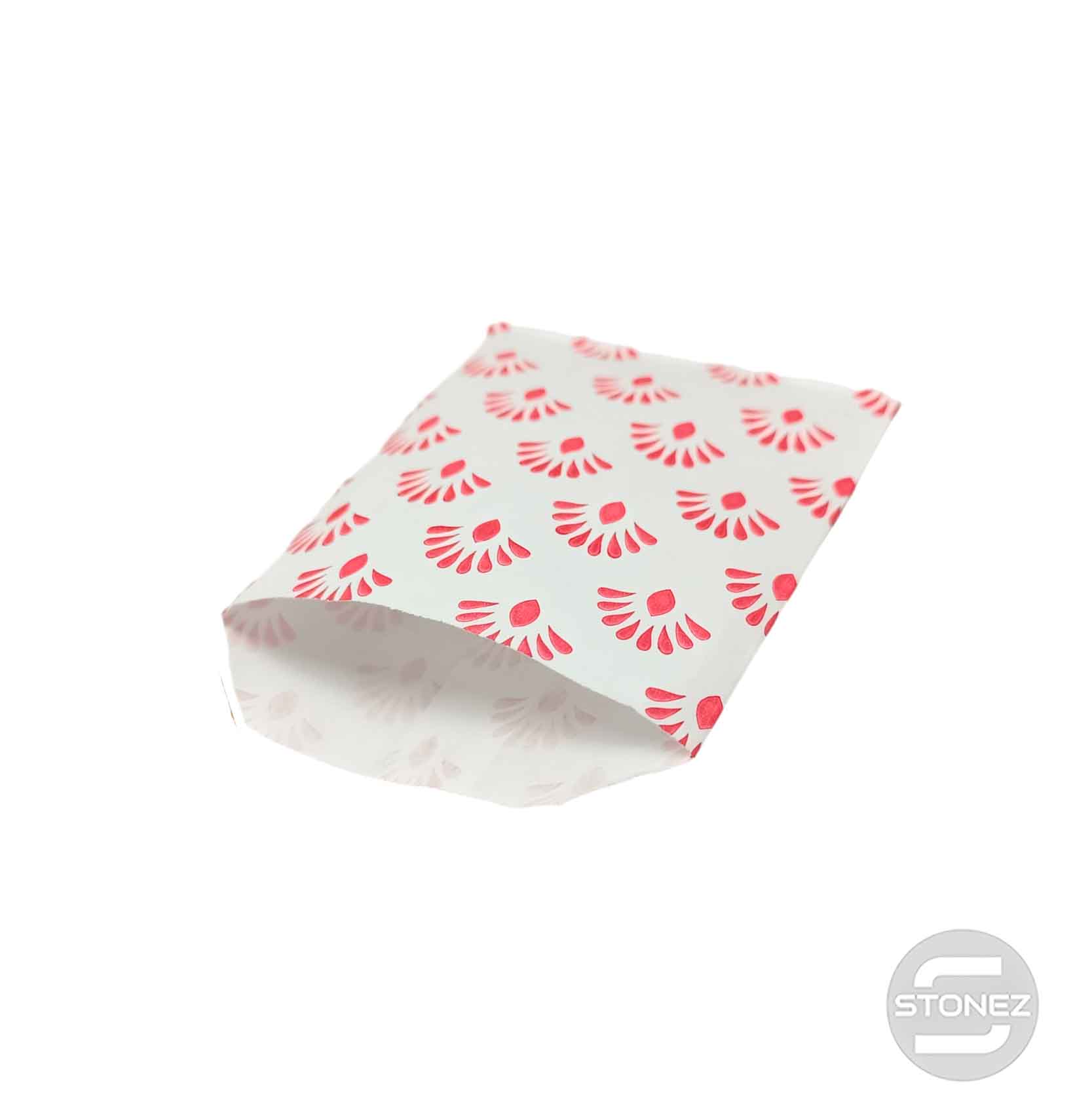 600502036 Caja 6000 Sobres De Papel Estampado Flor Rosa 10x12,5 Cms Aprox