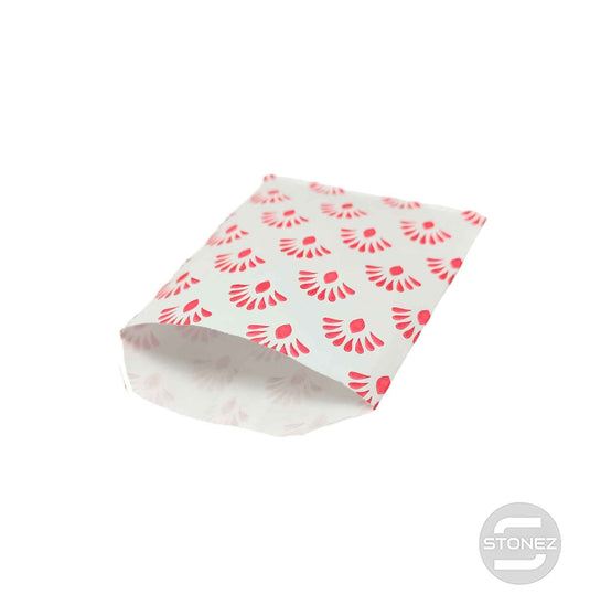 600502036 Caja 6000 Sobres De Papel Estampado Flor Rosa 10x12,5 Cms Aprox