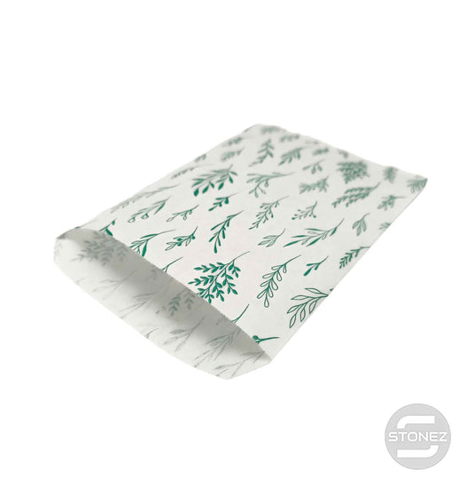 600502038 Sobres De Papel Estampado Flor Verde 12,5x20 Cms Aprox 100 Uds