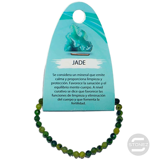 600601826 Pulsera Facetada Infantil Jade Canada 4mm 16 Cms Aprox