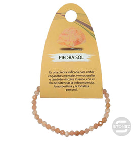 600601830 Pulsera Facetada Infantil Piedra Sol 4mm 16 Cms Aprox