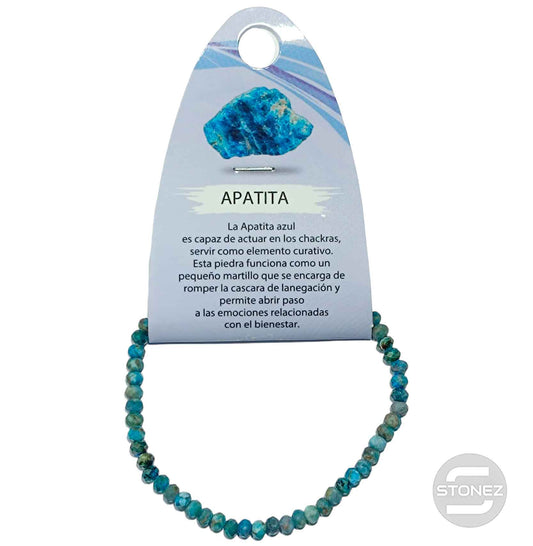 600601846 Pulsera Facetada Apatita 3X4 mm