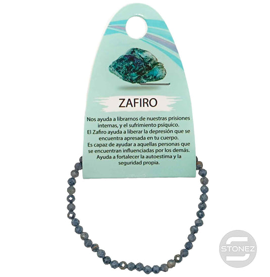 600601849 Pulsera Facetada Zafiro 4 mm