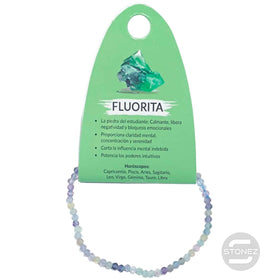 600601855 Pulsera Facetada Fluorita 3 mm