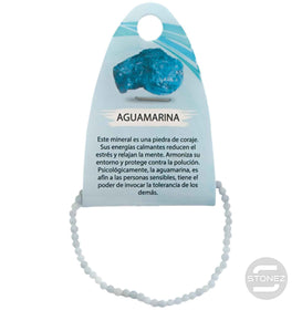 600601867 Pulsera Facetada Aguamarina 3 mm.