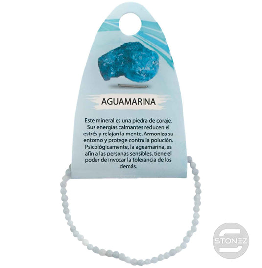 600601867 Pulsera Facetada Aguamarina 3 mm.