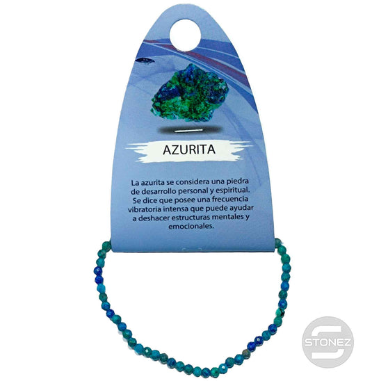 600601872 Pulsera Facetada Azurrita 3 mm