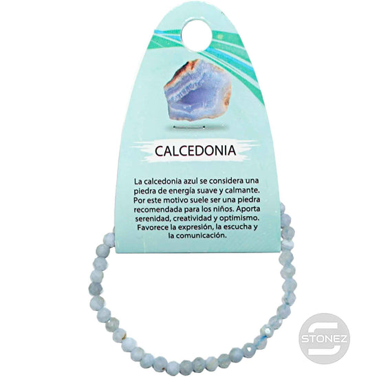 600601875 Pulsera Facetada Calcedonia 4 mm