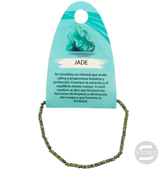 600601879 Pulsera Facetada Jade Canada 2x3 mm