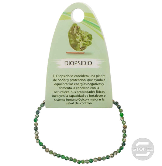 600601891 Pulsera Facetada Diopsido 3 mm