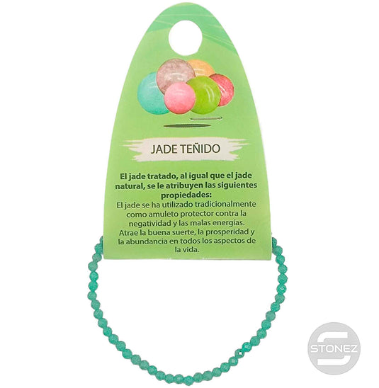 600601894 Pulsera Facetada Jade Teñido 3 mm