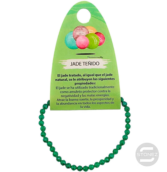 600601895 Pulsera Facetada Jade Teñido 4 mm