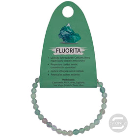 600601901 Pulsera Facetada Fluorita 5 mm