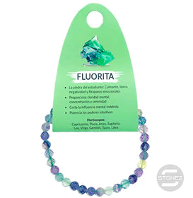 600601902 Pulsera Facetada Fluorita A+ 5 mm