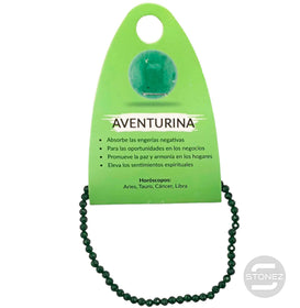 600601919 Pulsera Facetada Aventurina Verde 3 mm