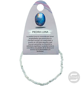 600601942 Pulsera Facetada Piedra Luna 2X3 mm