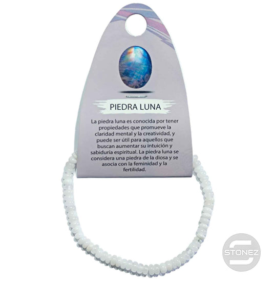 600601943 Pulsera Dicos Piedra Luna 2X4 mm