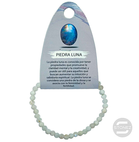 600601946 Pulsera Facetada Piedra Luna 4 mm