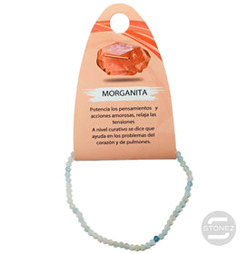 600601947 Pulsera Facetada Morganita 3 mm