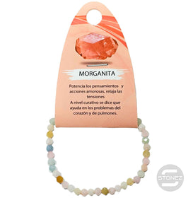 600601948 Pulsera Facetada Morganita 4 mm