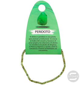 600601951 Pulsera Facetada Peridoto 2X3 mm