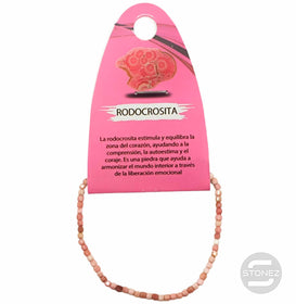 600601959 Pulsera Facetada Rodocrosita Cubo 2X2 mm