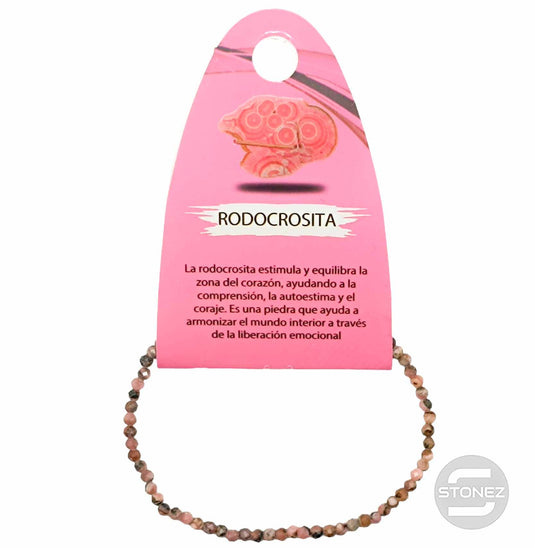 600601960 Pulsera Facetada Rodocrosita 3 mm