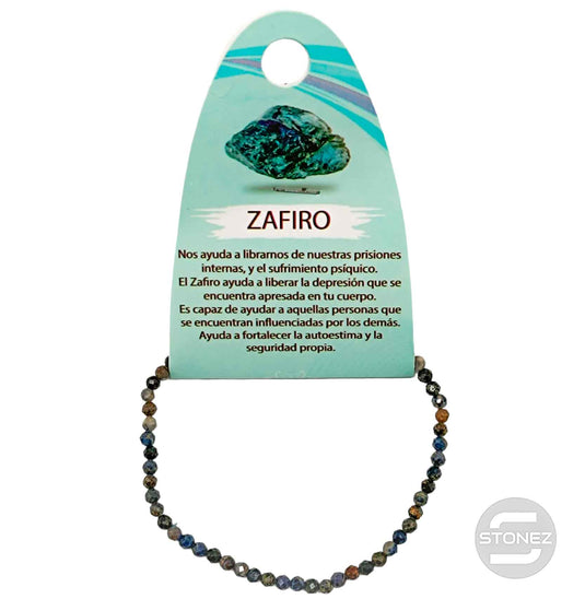 600601982 Pulsera Facetada Zafiro 3 mm